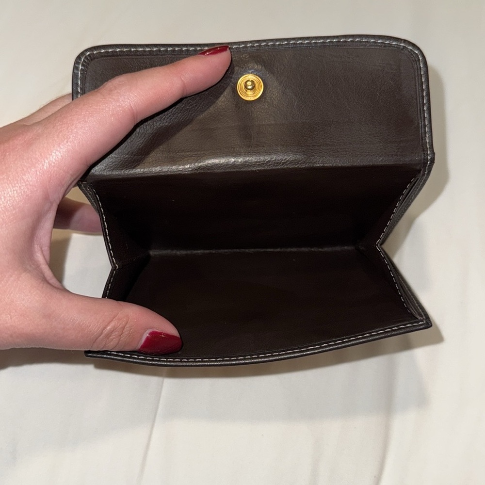 Loewe Bifold Wallet Anagram Suede Leather Brown - Picture 7 of 10